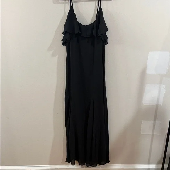 Women's Ruffle Maxi Dress in Black | Size L | Abercrombie & Fitch Women's Ruffle Maxi Dress in Black | Size L | Abercrombie & Fitch
